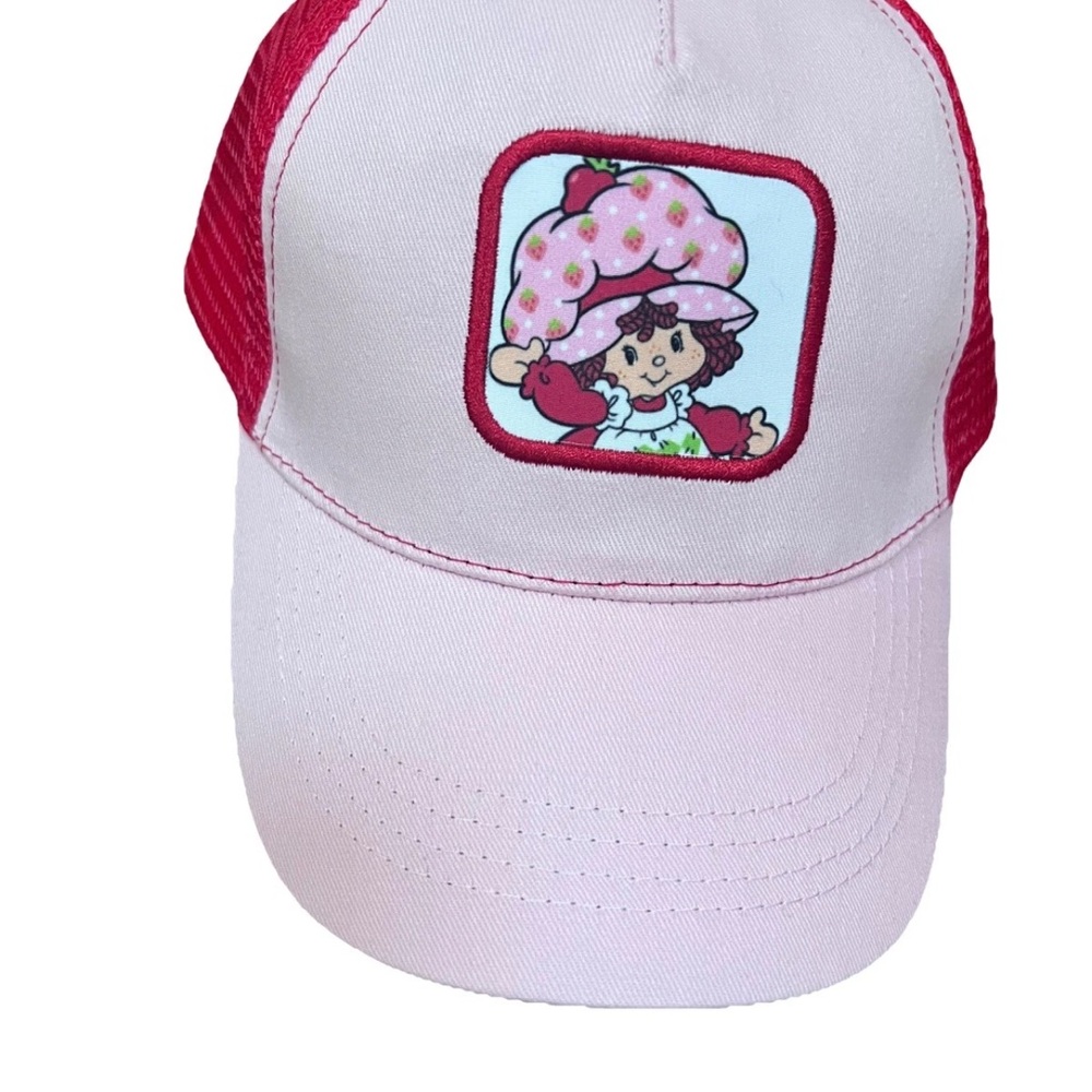Strawberry Shortcake Youth Baseball Cap Adjustable NWT Pink with Red Mesh
